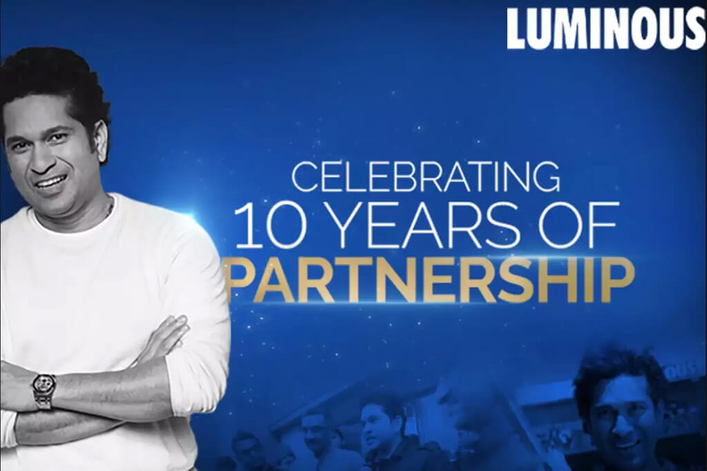Luminous highlights decade long association with Sachin Tendulkar
